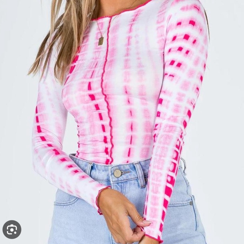 Princess Polly Pink Tie Dye long sleeve
